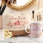 Σετ 3 Δώρα για τη Μαμά - Τσαντάκι Νεσεσέρ, Κούπα & Μπρελόκ