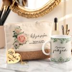 Σετ 3 Δώρα για τη Γιαγιά - Τσαντάκι Νεσεσέρ, Κούπα & Μπρελόκ