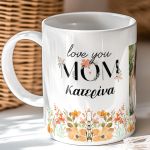 Προσωποποιημένη Κούπα με Floral Design, Δώρο για τη Μαμά