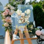 Διακοσμητική Ταμπέλα Βάπτισης με Σχέδιο Vespa & Teddy
