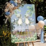 Πινακίδα Καλωσορίσματος Βάπτισης με Σχέδιο Μικροί Δεινόσαυροι