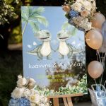 Πινακίδα Καλωσορίσματος Βάπτισης με Σχέδιο Μικροί Δεινόσαυροι