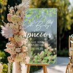 Διακοσμητική Πινακίδα Βάπτισης με Πράσινο Φυλλωτό Σχέδιο