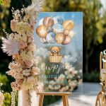Διακοσμητική Ταμπέλα Βάπτισης με Σχέδιο Air Balloon