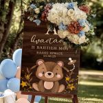 Ταμπέλα Καλωσορίσματος Βάπτισης με Σχέδιο Σκιουράκι