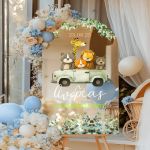 Επιγραφή Καλωσορίσματος Βάπτισης με Σχέδιο Ζώα Ζούγκλας