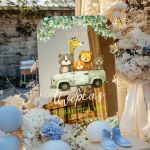 Επιγραφή Καλωσορίσματος Βάπτισης με Σχέδιο Ζώα Ζούγκλας