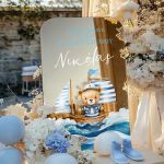Ταμπέλα Καλωσορίσματος Βάπτισης με Sailing Bear Design