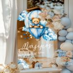 Πινακίδα Καλωσορίσματος Βάπτισης με Σχέδιο Αερόστατο