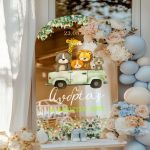 Επιγραφή Καλωσορίσματος Βάπτισης με Σχέδιο Ζώα Ζούγκλας