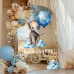 Ταμπέλα Καλωσορίσματος Βάπτισης με Σχέδιο Elephant In Clouds