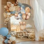 Πινακίδα Βάπτισης με Σχέδιο Tiny Teddy Bears in the Sky