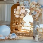 Πινακίδα Καλωσορίσματος Βάπτισης με Σχέδιο Soft Pastel Balloons