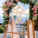 Ταμπέλα Διακοσμητική Βάπτισης με Baby Bear Design