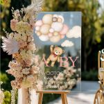 Ταμπέλα Διακοσμητική Βάπτισης με Baby Bear Design