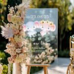 Πινακίδα Βάπτισης με Σχέδιο Cute Twin Elephants