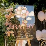 Ταμπέλα Διακοσμητική Βάπτισης με Baby Bear Design