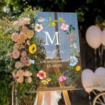 Διακοσμητική Πινακίδα Βάπτισης με Σχέδιο Blooming