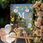 Διακοσμητική Πινακίδα Βάπτισης με Σχέδιο Blooming