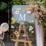 Διακοσμητική Πινακίδα Βάπτισης με Σχέδιο Blooming