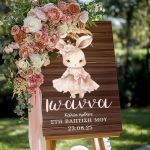 Πινακίδα Διακόσμησης Βάπτισης με Σχέδιο Cute Bunny