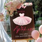 Πινακίδα Διακόσμησης Βάπτισης με Ballarina Design