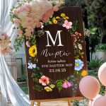 Ταμπέλα Καλωσορίσματος Βάπτισης με Σχέδιο Blooming Ταμπέλα Καλωσορίσματος Βάπτισης με Σχέδιο Blooming