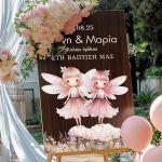 Ταμπέλα Υποδοχής Βάπτισης με Σχέδιο Νεράιδες