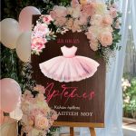 Πινακίδα Διακόσμησης Βάπτισης με Ballarina Design