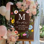 Ταμπέλα Καλωσορίσματος Βάπτισης με Σχέδιο Blooming