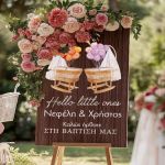 Επιγραφή Καλωσορίσματος Βάπτισης με Σχέδιο Sweet Little Ones