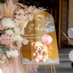 Διακοσμητική Επιγραφή Βάπτισης με Σχέδιο Teddy Bear