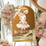 Διακοσμητική Πινακίδα Βάπτισης με Σχέδιο Cute Bunny
