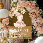 Διακοσμητική Πινακίδα Βάπτισης με Σχέδιο Cute Bunny