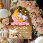 Επιγραφή Υποδοχής Βάπτισης με Σχέδιο Unicorn in Moon