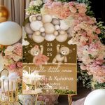 Επιγραφή Καλωσορίσματος Βάπτισης με Σχέδιο Teddy Twins