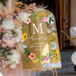 Ταμπέλα Διακοσμητική Βάπτισης με Σχέδιο Blooming