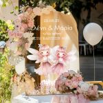 Πινακίδα Καλωσορίσματος Βάπτισης με Σχέδιο Νεράιδες