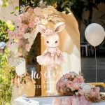 Διακοσμητική Πινακίδα Βάπτισης με Σχέδιο Cute Bunny