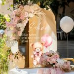 Διακοσμητική Επιγραφή Βάπτισης με Σχέδιο Teddy Bear