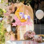 Επιγραφή Υποδοχής Βάπτισης με Σχέδιο Unicorn in Moon