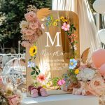 Ταμπέλα Διακοσμητική Βάπτισης με Σχέδιο Blooming