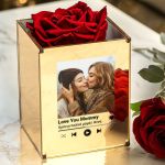 Σετ 2 Δώρα για τη Μαμά, Forever Rose με Φωτογραφία & Μπρελόκ