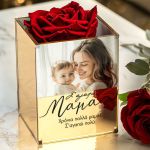 Σετ 2 Δώρα για τη Μαμά, Forever Rose με Φωτογραφία & Μπρελόκ