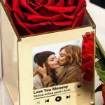 Σετ 2 Δώρα για τη Μαμά, Forever Rose με Φωτογραφία & Μπρελόκ