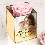Σετ 2 Δώρα για Μαμά, Τριαντάφυλλο με Φωτογραφία & Μπρελόκ