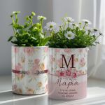 Σετ 2 Κασπώ Προσωποποιημένα με Floral Design, Δώρο για Μαμά
