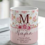 Σετ 2 Κασπώ Προσωποποιημένα με Floral Design, Δώρο για Μαμά