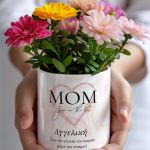 Σετ 2 Γλαστράκια με Όνομα και Αφιέρωση, Δώρο για Μαμά