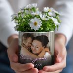 Σετ 2 Γλαστράκια με Φωτογραφία & Όνομα, Δώρο για Μητέρα